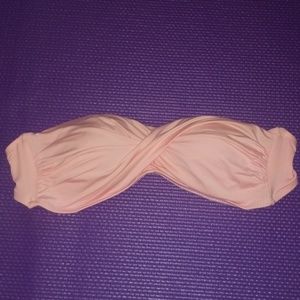 Light Pink Bandeau Bathing Suit Top